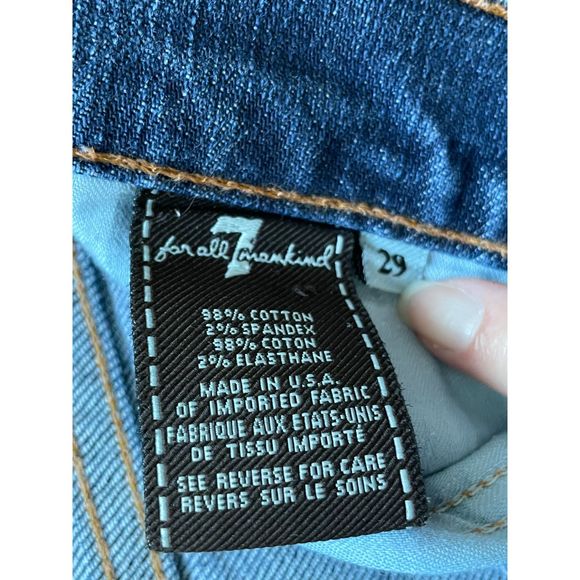 Women's 7 For All Mankind Bootcut Medium Wash Blue Jeans Size 29 - Picture 8 of 12